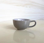 75ml Grey Glazed Ceramic Solo Crinkle Mini Cute Coffee Cups