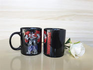 12 Oz Black Glazed Stoneware Ceramic Coffee Mug Printing Ultraman