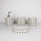 High End Glossy Porcelain Stoneware Bathroom Accessories Set Soap Dispenser